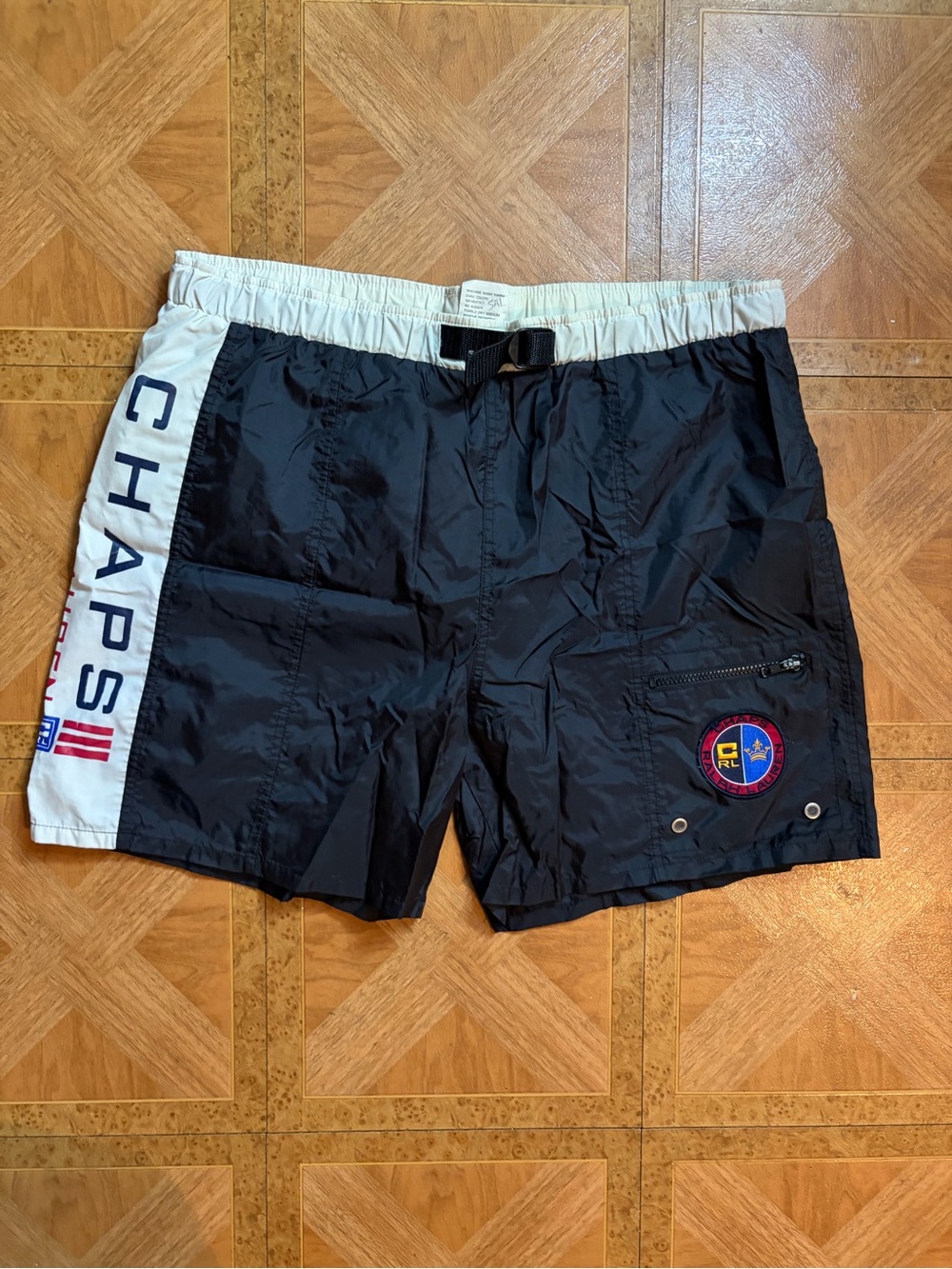 Polo Ralph Lauren x Chaps 90s Vintage 100% Nylon Swim Shorts Size Large